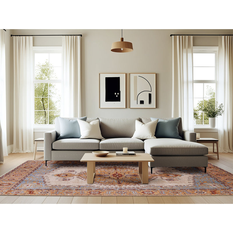 Oriental Indoor Rug, Rectangle 6' x 9'