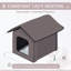 Niche pour chat avec coussin chauffant