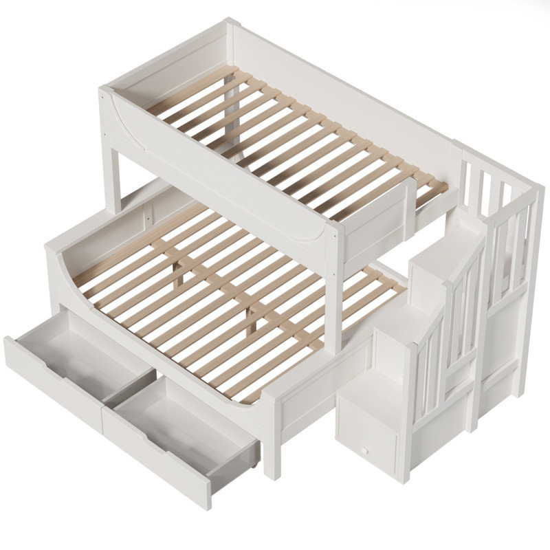 European Single (90 x 200 cm) Storage Bunk Bed