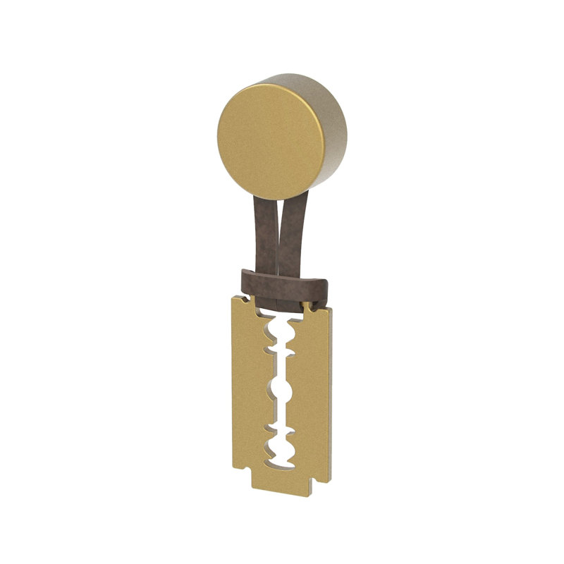 Poignée fantaisie centrale 7/8" fune gales, Bronze champagne