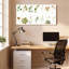 Ensemble de 1 tableau mural sur toile tendue, aquarelle botanique, florale et succulente-1685883671
