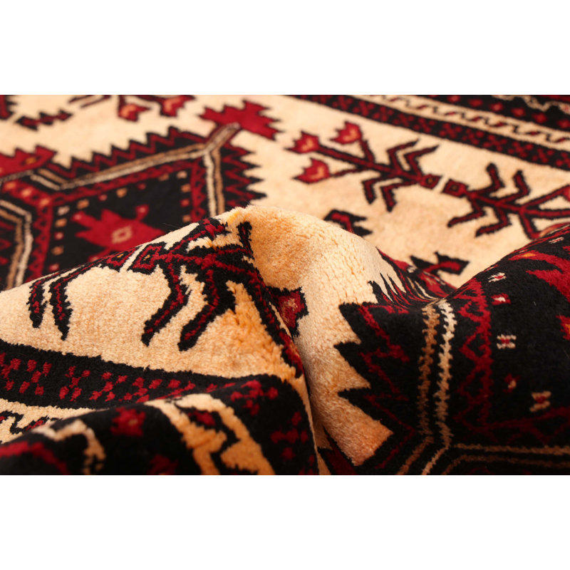 Tapis ivoire Teimani 3 pi 7 po x 5 pi 11 po