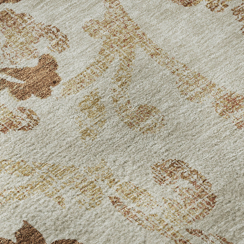Tapis en terre cuite lavable à la machine de qualité supérieure Prisco, Rectangle 1 pi 8 po x 2 pi 6 po
