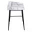 Computer Desk, Home Office, Laptop, Storage Shelves, 48"L, Work, White Marble Look Laminate, Black Metal, Contemporary, Modern-677827585