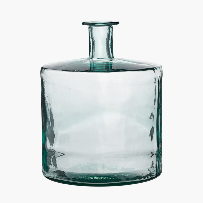 Handmade Glass Floor Vase, Clear