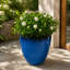 Pot à fleurs intérieur / extérieur en résine synthétique moderne avec soucoupe et écran de drainage-1431438773-1431438775-1522317508