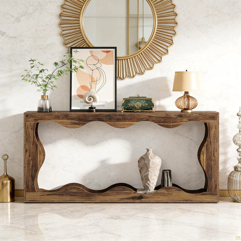 Table d'entrée, console, table basse, Brun rustique