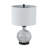14X14x23" White And Grey Glass Table Lamp