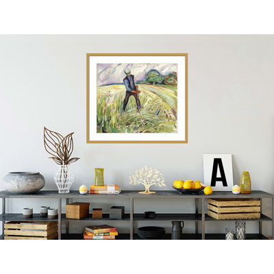 «The Haymaker» par Edvard Munch - impression giclée sur cadre