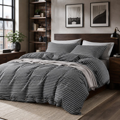 Premium Duvet Cover Set Double Brushed Microfiber Reversible With Zipper Closure & Corner Ties