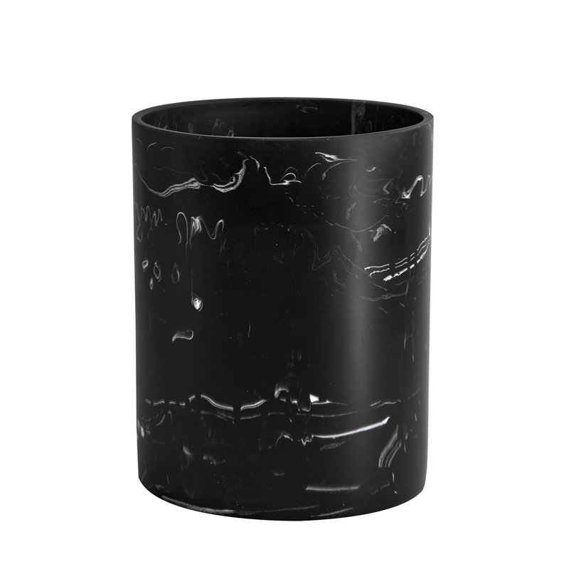 Poubelle en marbre Acento, Noir, noir, noir, noir
