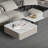 Light luxury square rock table combination
