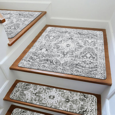 Tapis d'escalier antidérapant carré en caoutchouc