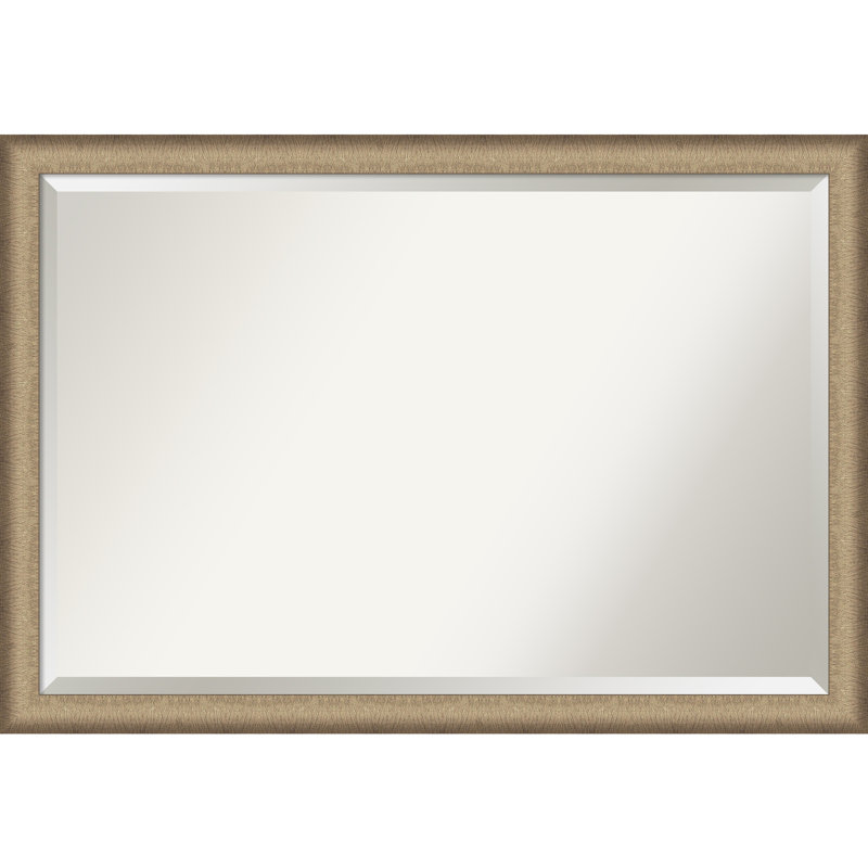 Miroir d'appoint mural en plastique Jonnie, Brun, 27 po x 39 po