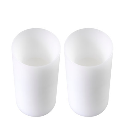 Deep Unscented Flameless Pillar Candle with Polyethylene Holder