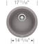 Rondo SILGRANIT 18" L x 18" W Drop-In/Undermount Bar Sink-1341426944