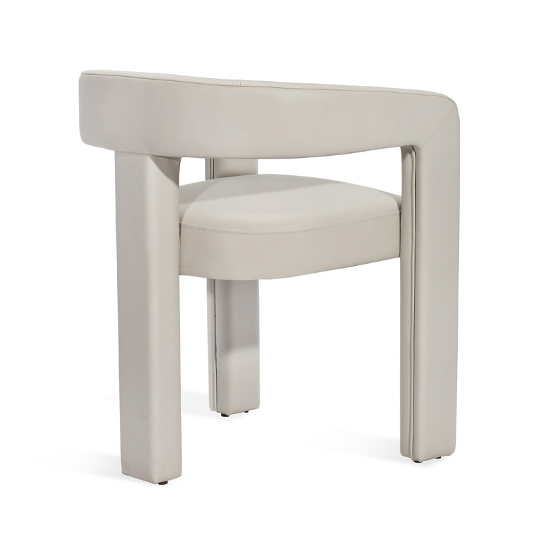 Avery Upholstered Arm Chair, St Tropez Gray Faux Leather
