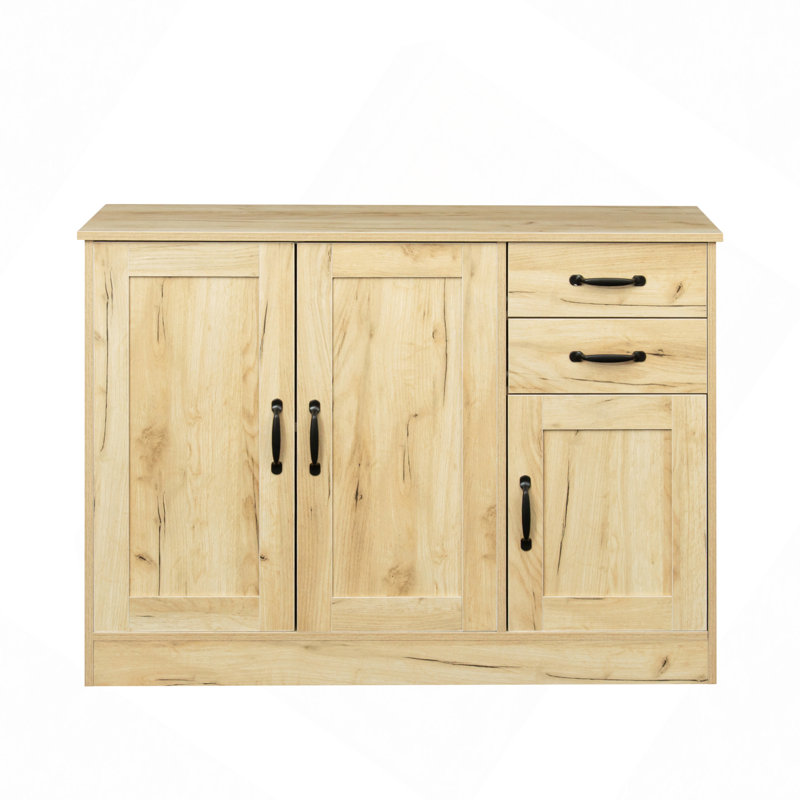 Modern Wood Buffet Sideboard With 2 Doors&1 Storage And 2Drawers -Entryway Serving Storage Cabinet Doors-Dining Room Console