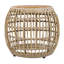 Table d'appoint de patio avec base en osier