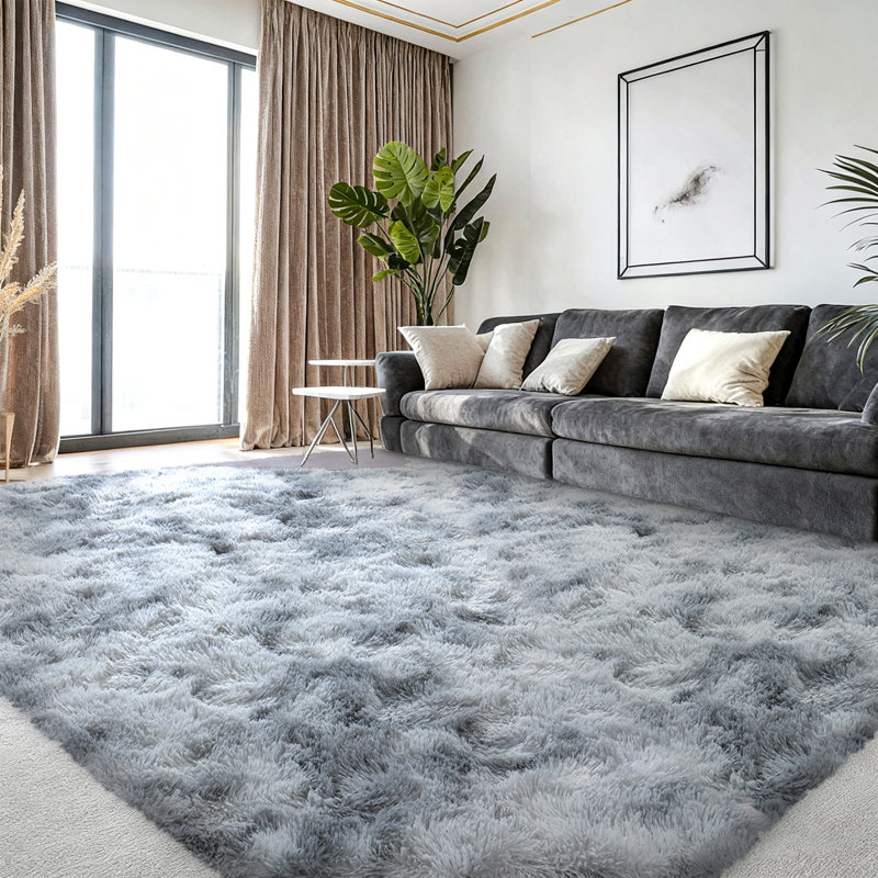 Silk-Cloud Series - Sleek Premium Velvet Area Rug, Ultra-Smooth Touch Silky Microfiber, Non-Slip & Shed-Free Minimalist Shag Rug for Bedroom