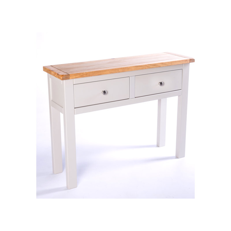 Rosewood 100cm Console Table, Light Grey/Chrome