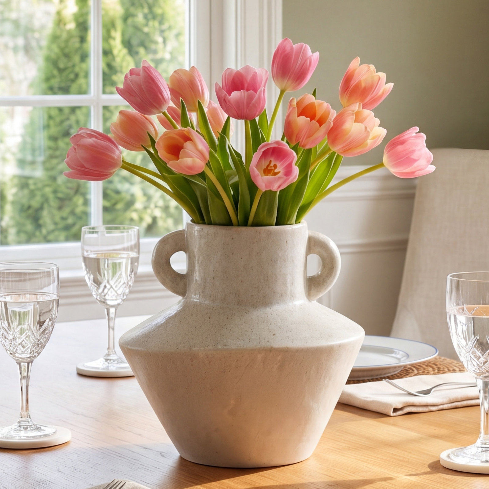 8.25'' Stoneware Table Vase, Gray