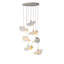 Slope Paper Mache 7-Light Chandelier, Matte White-2090495097
