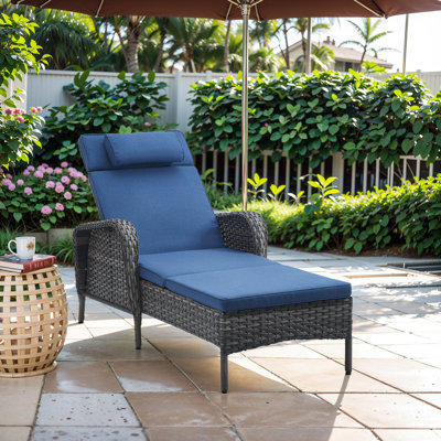 Asreiale Outdoor Wicker Chaise Lounge by Lark Manor
