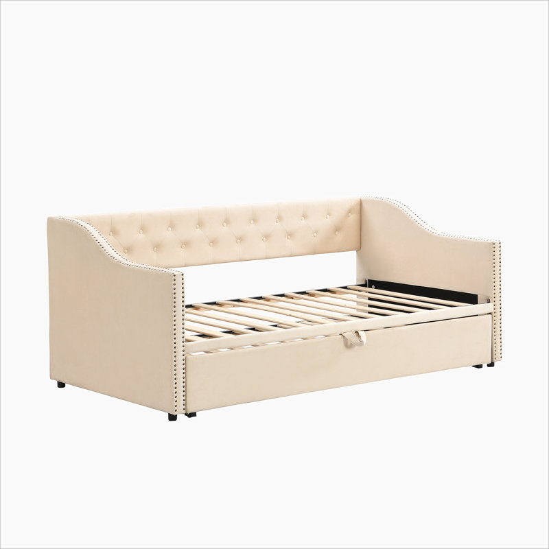 Feaman Upholstered Daybed, Beige