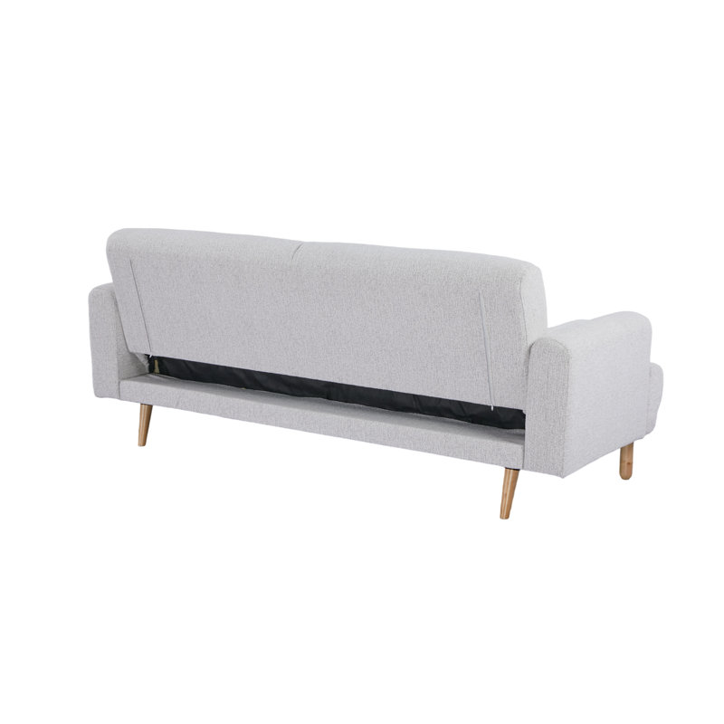 Nuvah Fabric Click-Clark 3-Seater Sofa Bed, White