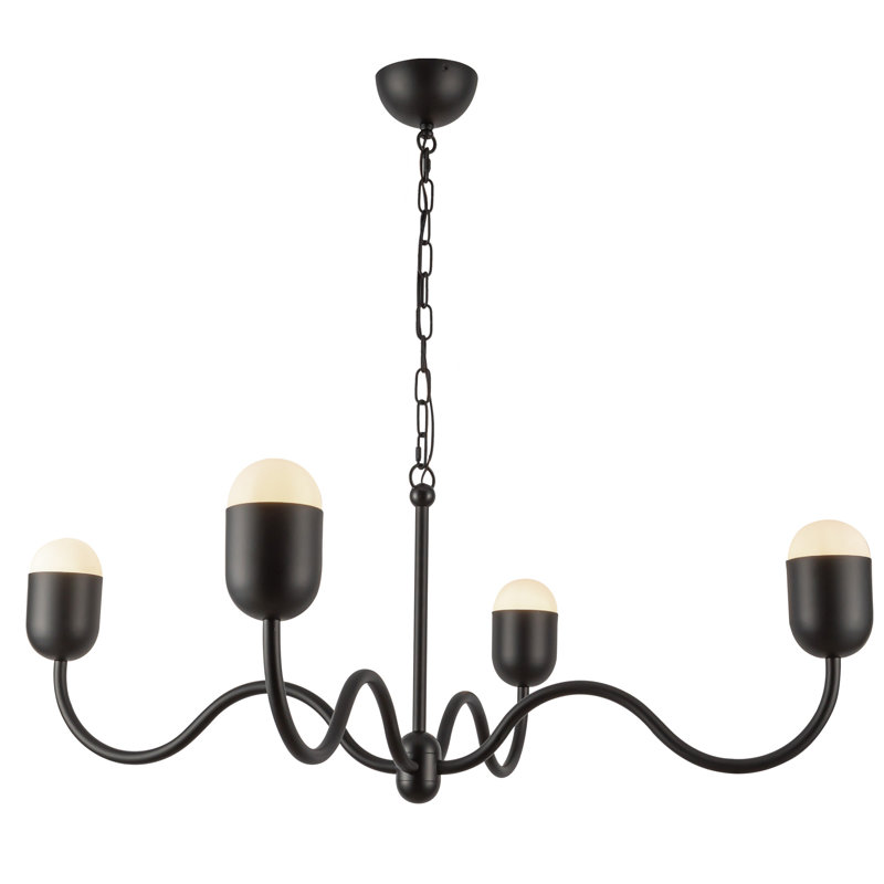Effie Chandelier, 89.13" H x 39" W x 39" D, Black