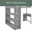 Lit mezzanine 5 tiroirs avec bureau Haddy par Harriet Bee-914299004-914298995