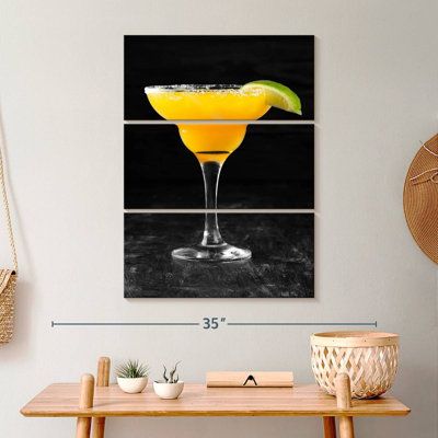 «Cocktail Mango Cocktail», ensemble de 3 pièces sur toile par SodaPopArt