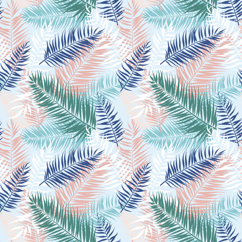 Seamless Pattern Of Tropical Palm Leaves by Sv_sunny - Wrapped Canvas Print, 30cm H x 30cm W x 3.8cm D