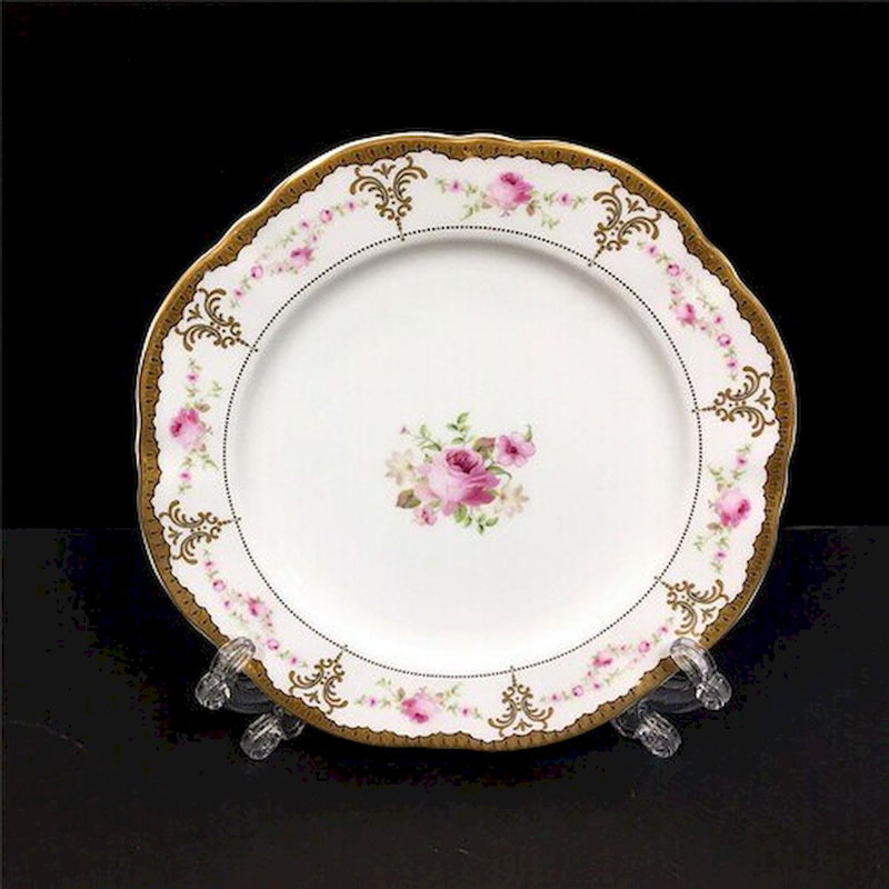 Assiette florale rose Tris