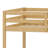 Low-Profile Bunk Bed Featuring a Ladder and Strengthened Upper and Bottom Slats-1322724006
