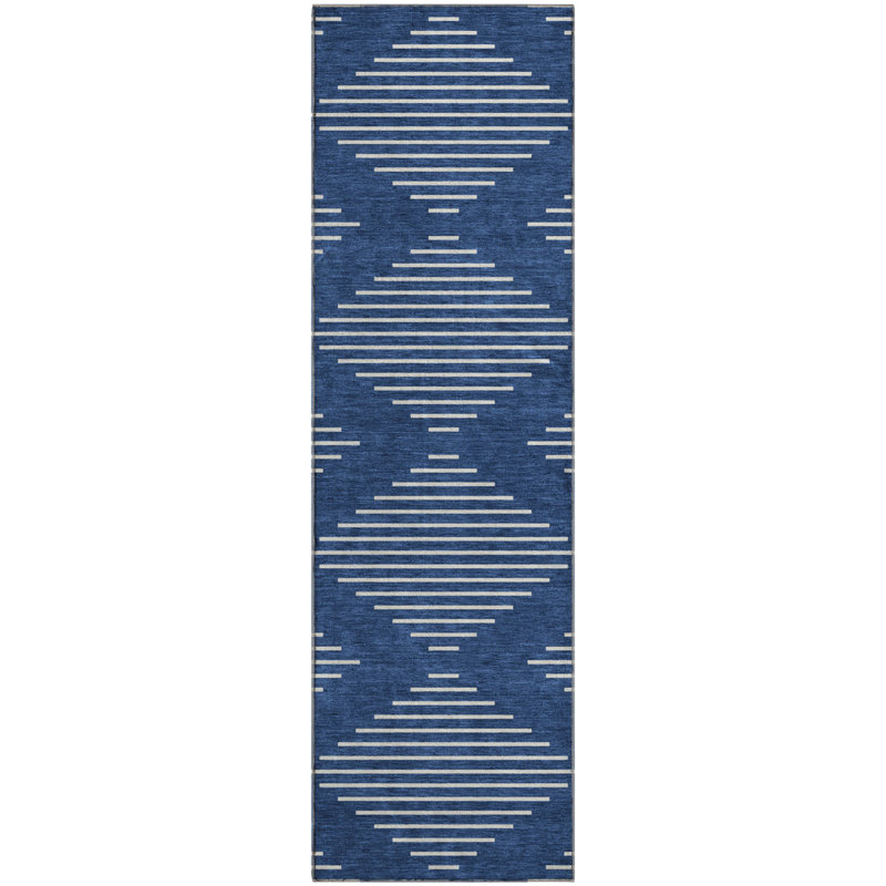 Premium Machine Washable Colmenero AMF1016 Geometric Rug, Runner 2'3" x 7'6"