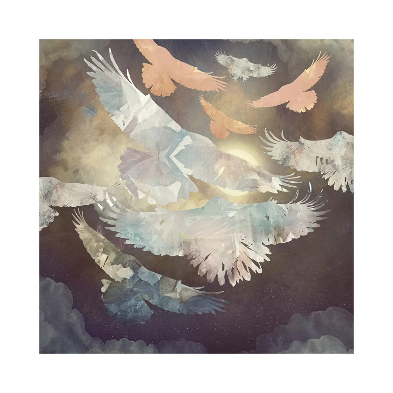 Moonlight Flight - Print on Canvas, Wrapped Canvas, 30.48 cm H x 30.48 cm W