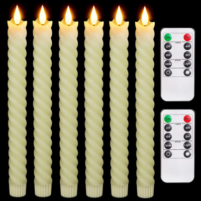 Scented Unscented Flameless Taper Candle