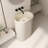 23.6'' Freestanding Textured Solid Surface Pedestal Bathroom Sink