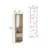 Rialto Corner Bar Cabinet with Three Shelves, Macadamia Finish