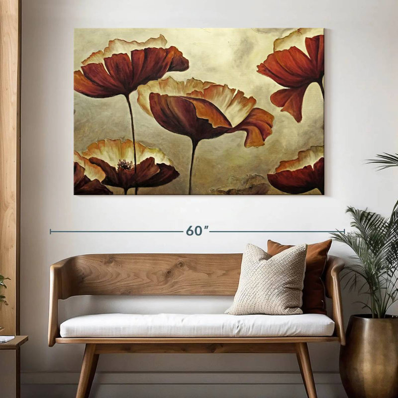 Coquelicots Harnek, H 34 po x l 51 po