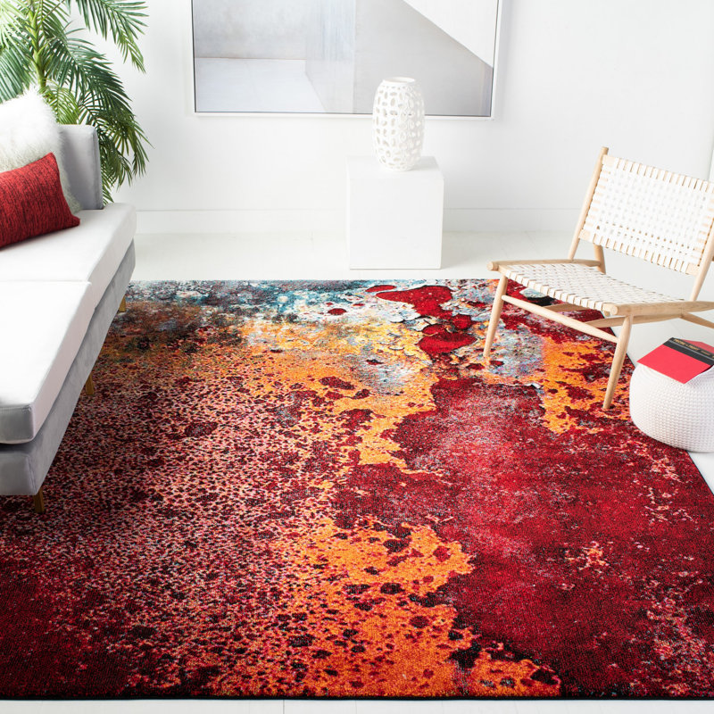 Vincenzo Performance Abstract Rug, Rectangle 6'7" x 9'