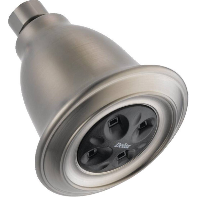 Universal Showering Components 1.8 GPM Shower Head with H2okinetic Technology, Brilliance Stainless