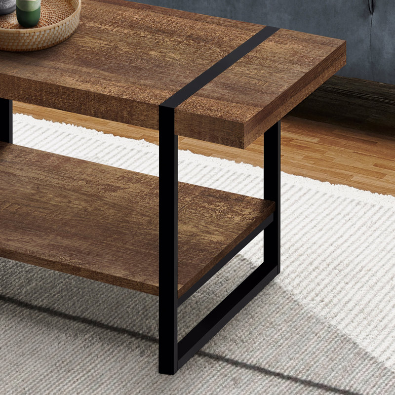 Table basse, d'appoint, cocktail, rectangulaire, L 48 po, métal
