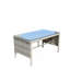 Table basse avec patio extérieur en verre trempé transparent