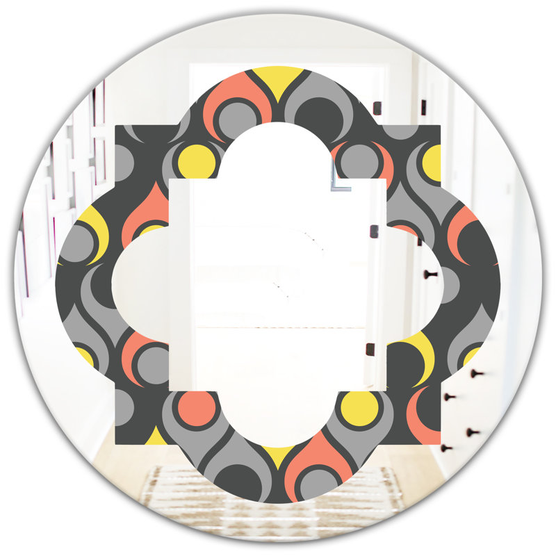 Miroir mural Quatrefoil Glam, H 23,6 po x l 23,6 po, Quatrefoil Luxury II