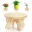 Support pour plante en bois, petit tabouret pour plante avec pied gravé, ...