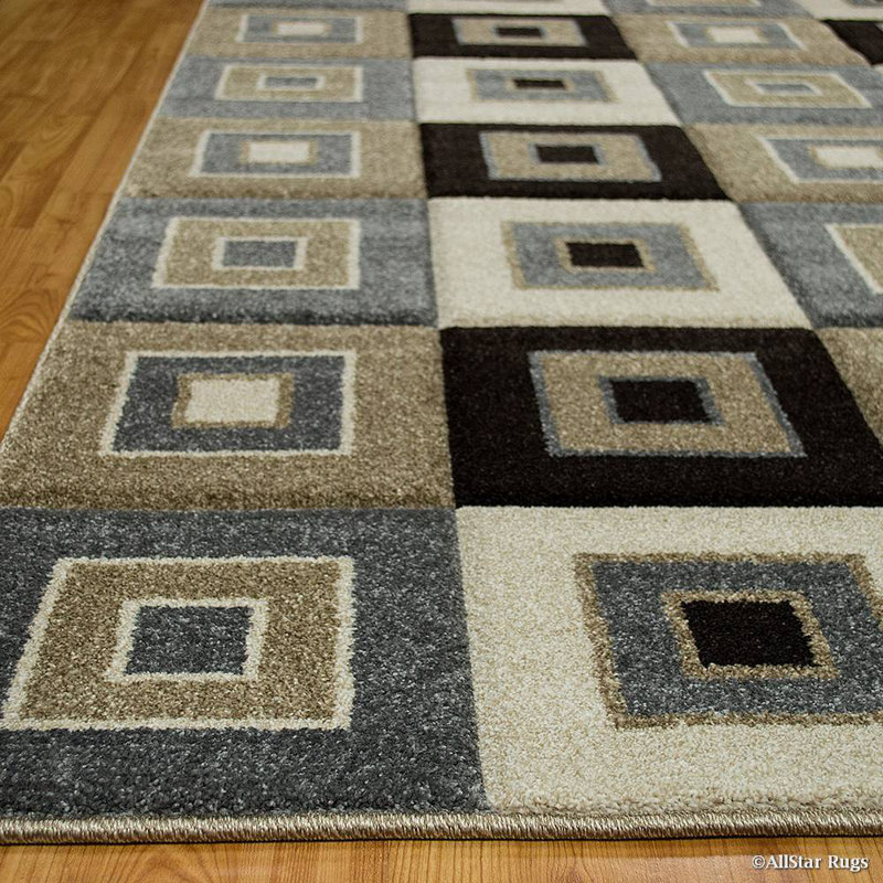 Geometric Indoor Rug, Rectangle 5'2" x 7'2"
