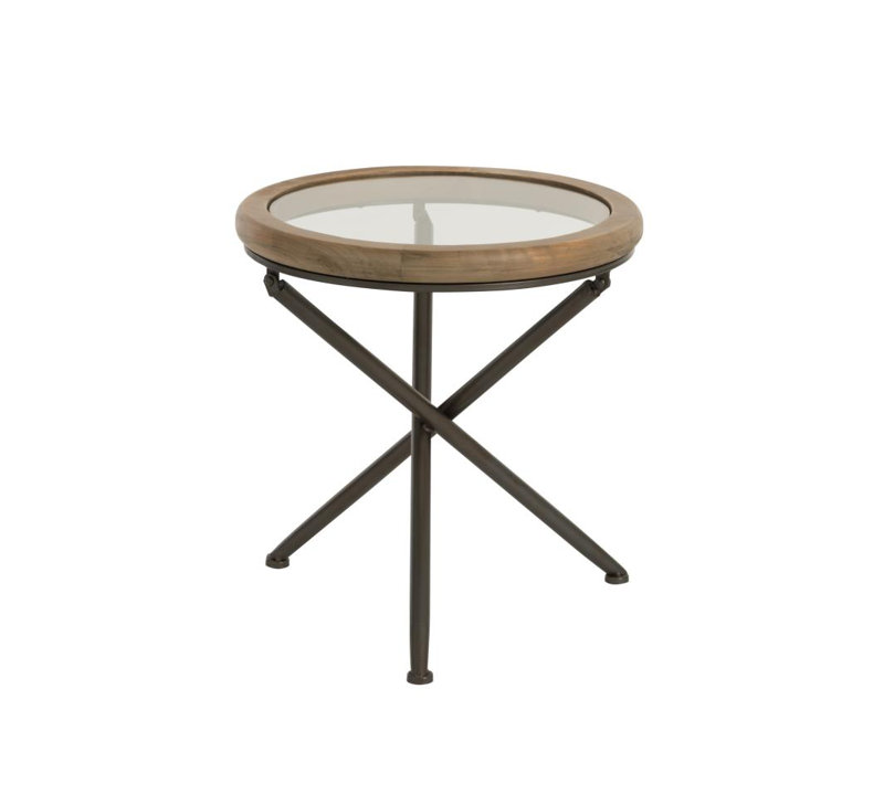 Glass Top End Table